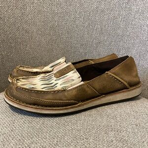 ARIAT-Women's Slip On Cruiser Shoes Watercolor Feather size 9/B